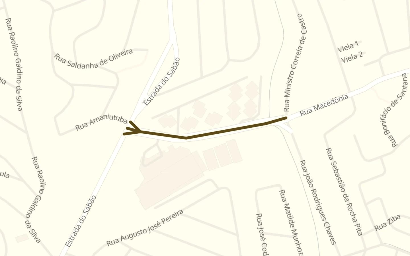 Mapa de Avenida Michihisa Murata e arredores, com a rua marcada