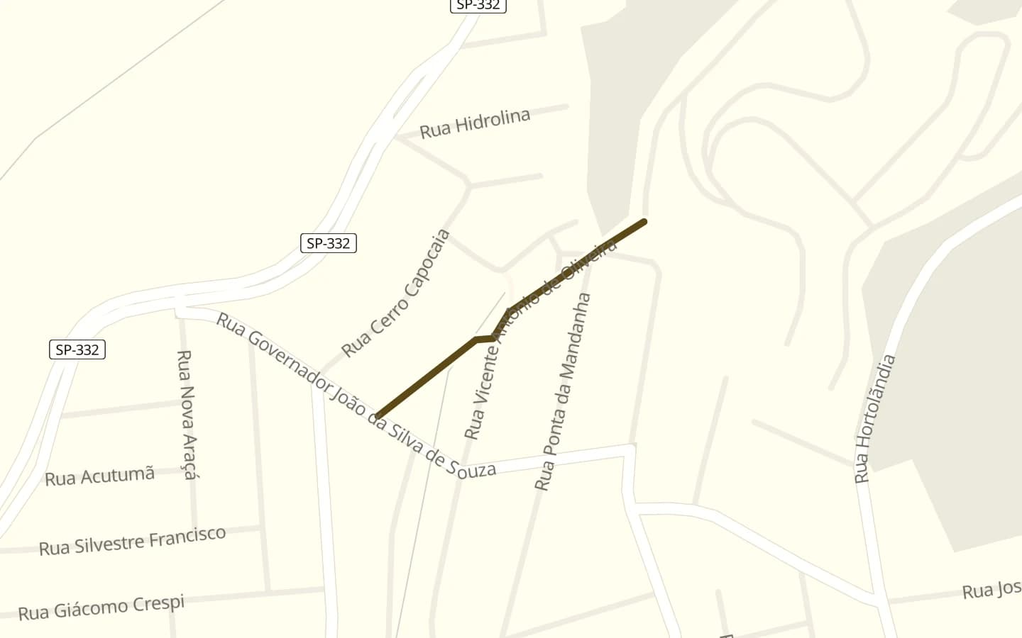 Mapa de Rua Bueno da Ribeira e arredores, com a rua marcada