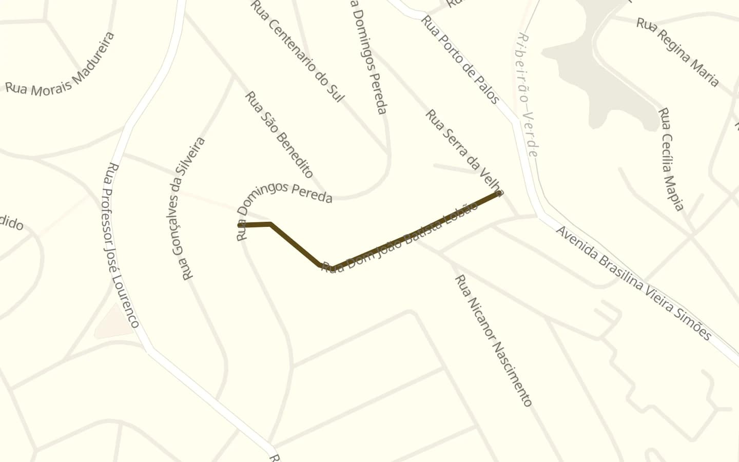 Mapa de Rua Dom João Batista Lobão e arredores, com a rua marcada