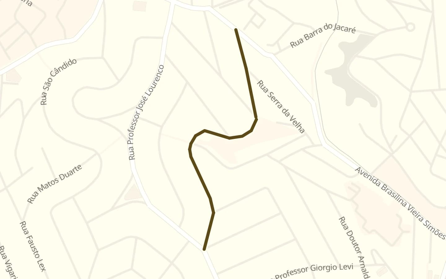 Mapa de Rua Domingos Pereda e arredores, com a rua marcada