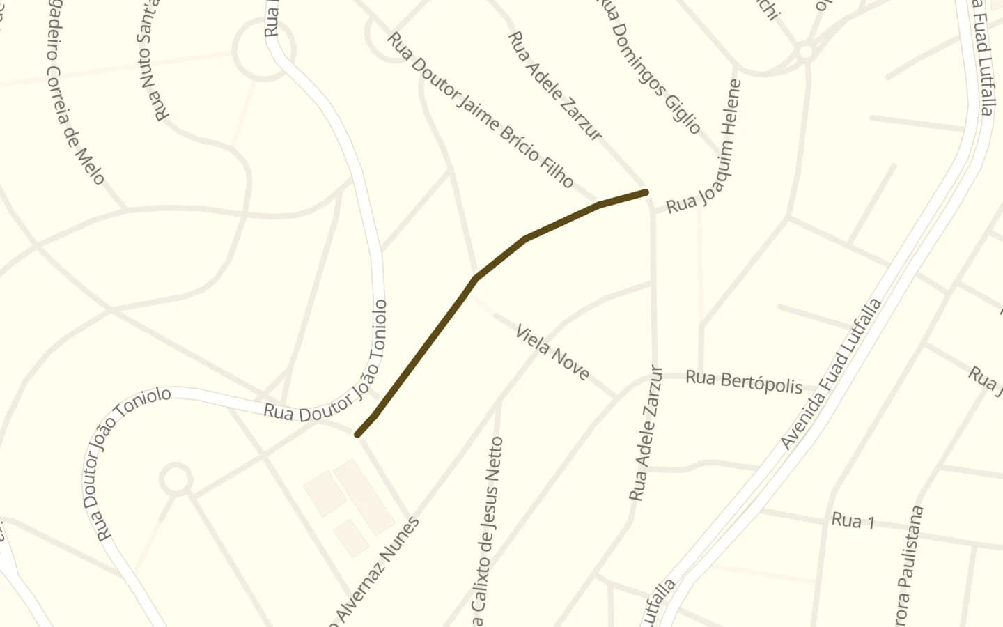 Mapa de Rua Doutor Edmundo Bitencourt e arredores, com a rua marcada