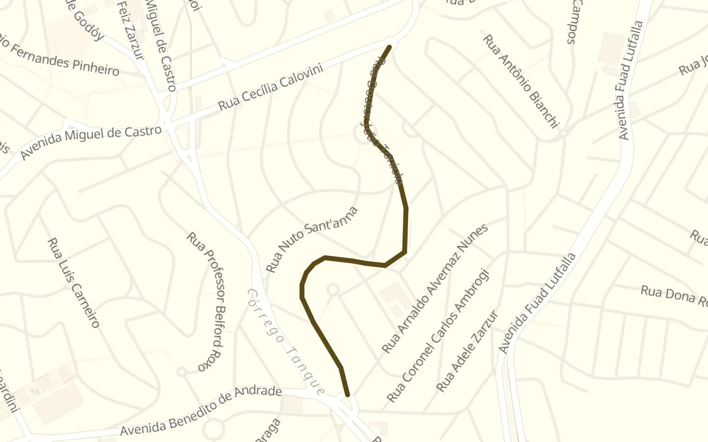 Mapa de Rua Doutor João Toniolo e arredores, com a rua marcada