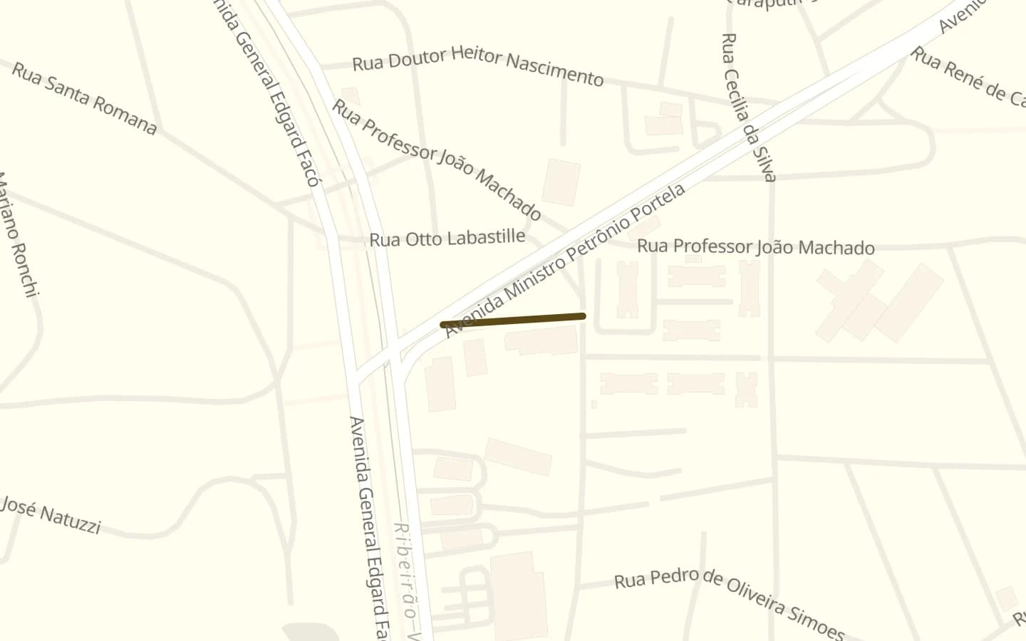 Mapa de Rua Doutor José de Queiros Mattoso e arredores, com a rua marcada