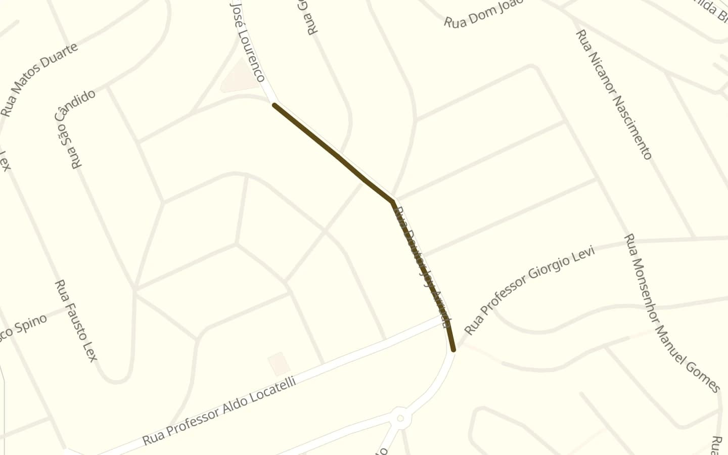 Mapa de Rua Doutor Joy Arruda e arredores, com a rua marcada