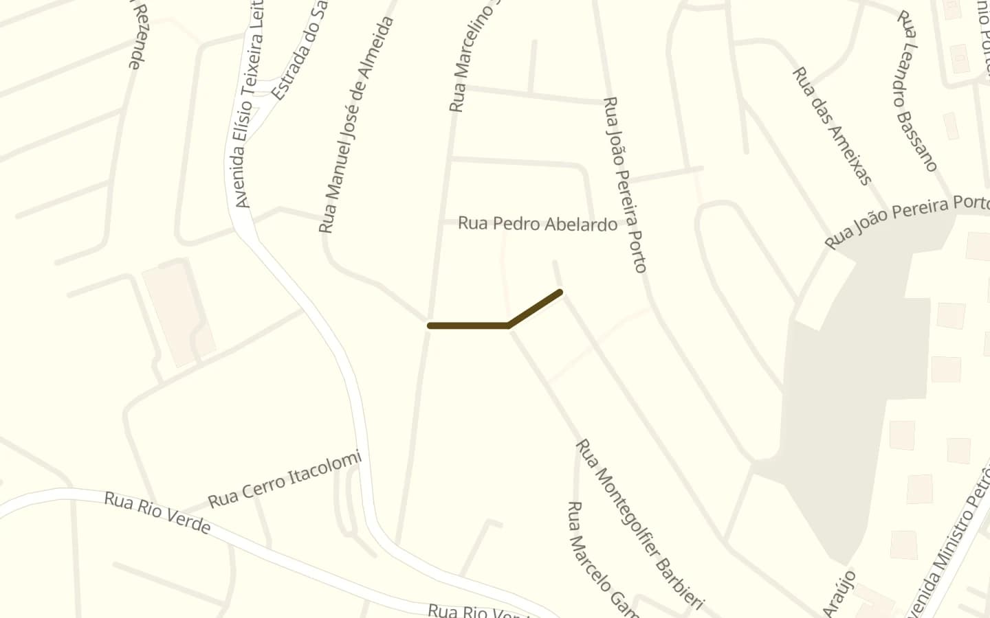 Mapa de Rua Doutor Rodolpho Josetti e arredores, com a rua marcada