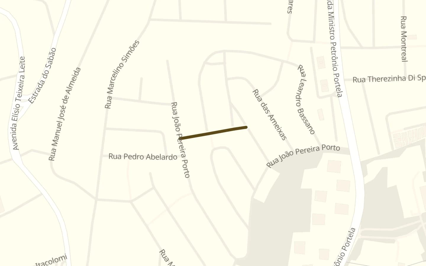 Mapa de Rua Felipe de Oliveira Mendes e arredores, com a rua marcada