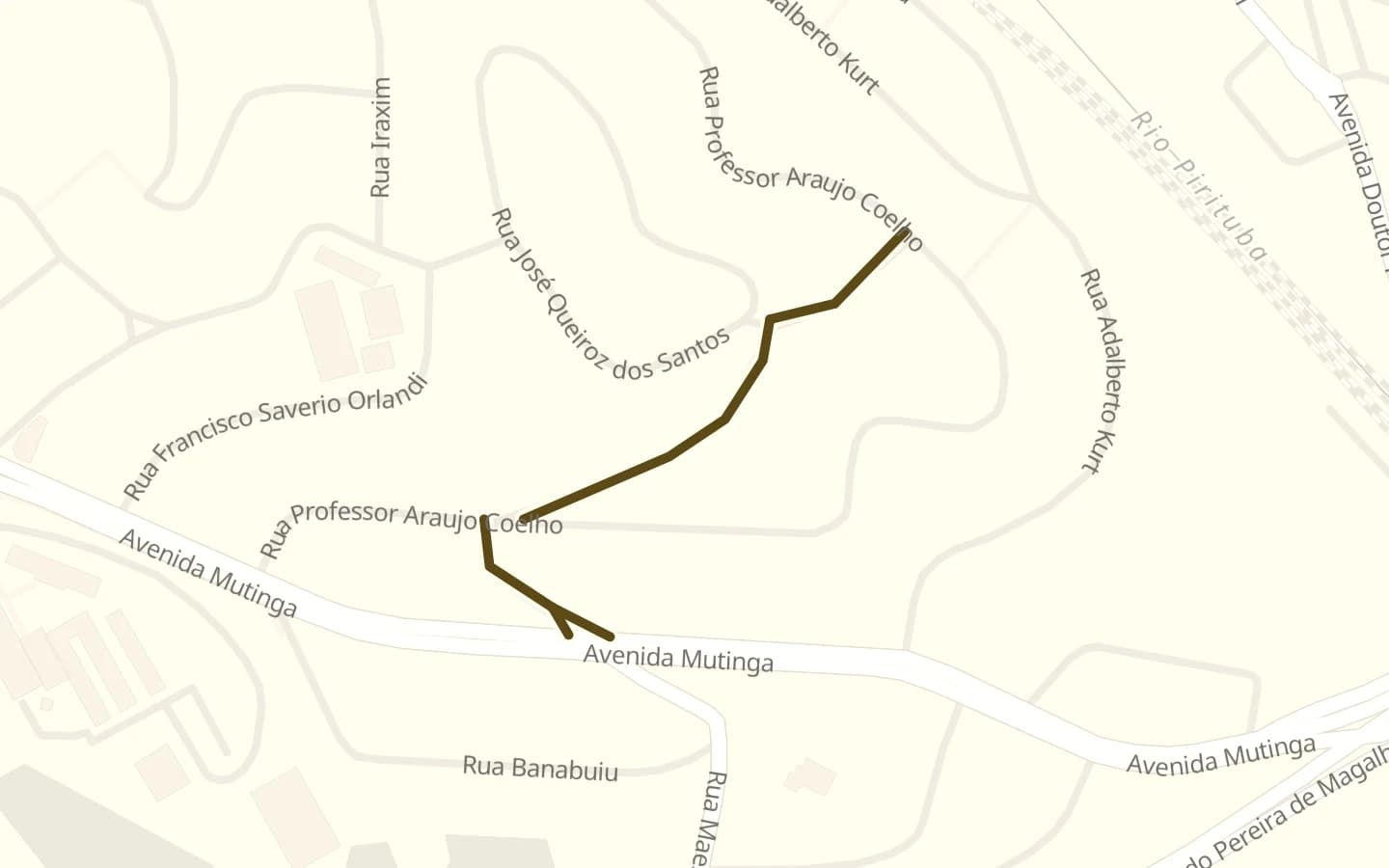 Mapa de Rua João Alves de Moraes e arredores, com a rua marcada