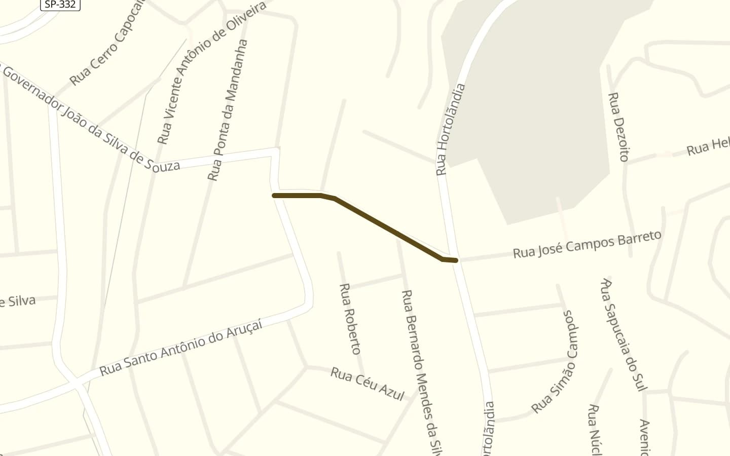 Mapa de Rua Joel Florentino e arredores, com a rua marcada