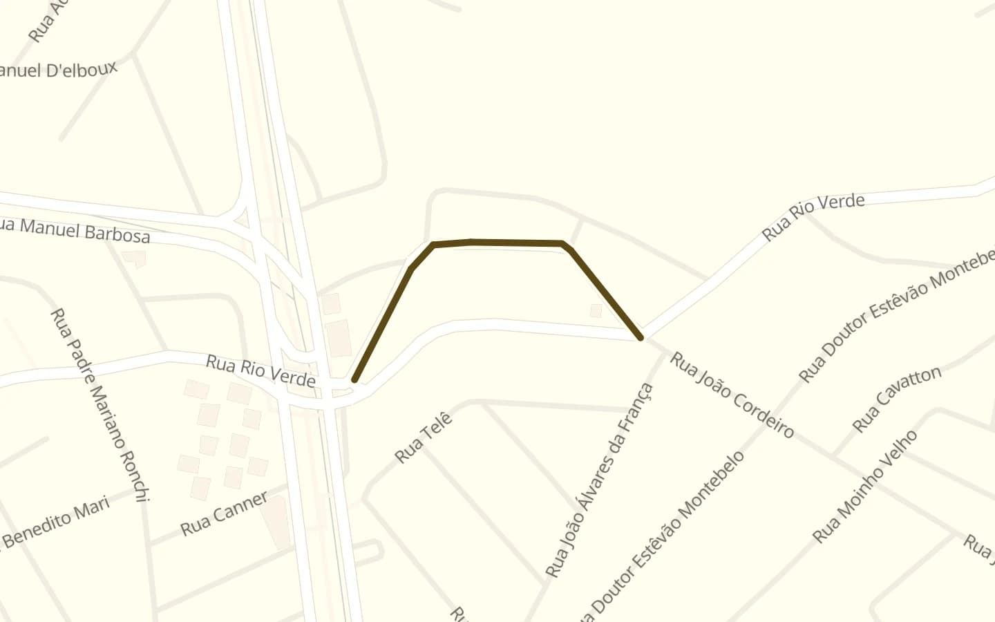 Mapa de Rua Ministro Hermenegildo de Barros e arredores, com a rua marcada