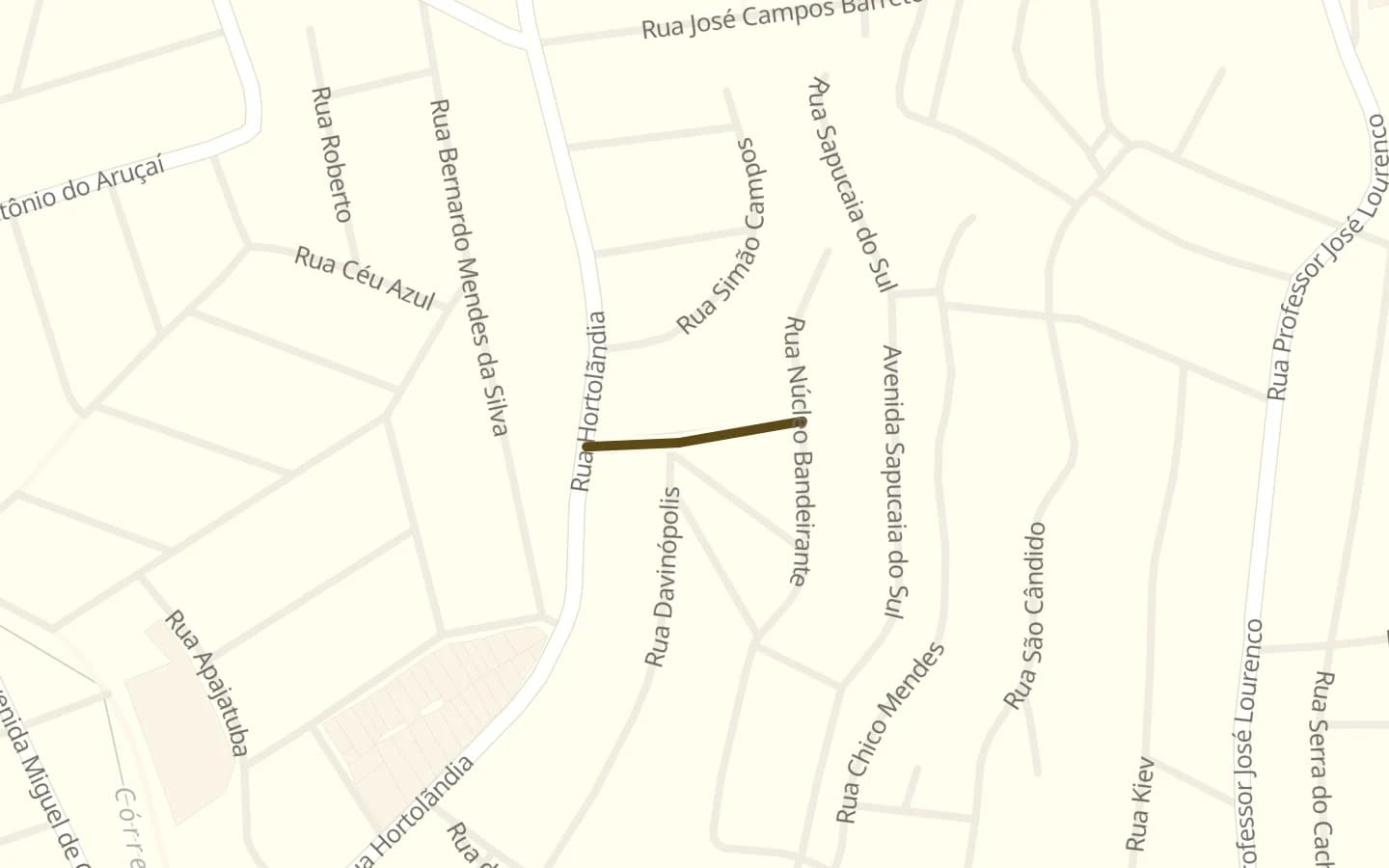 Mapa de Rua Monte do Carmo e arredores, com a rua marcada