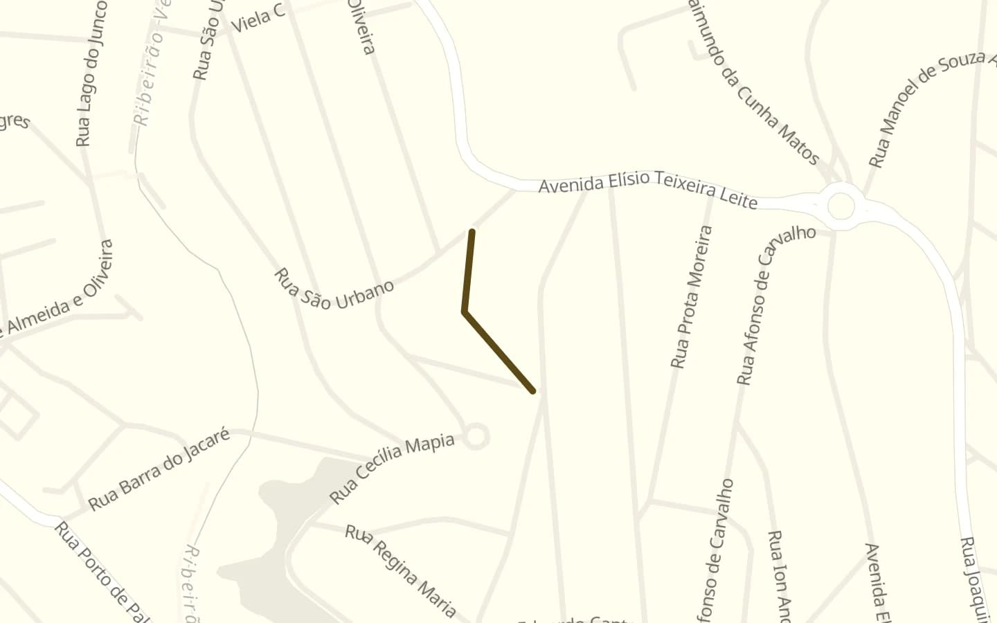 Mapa de Rua Pedro Vaz de Barros e arredores, com a rua marcada