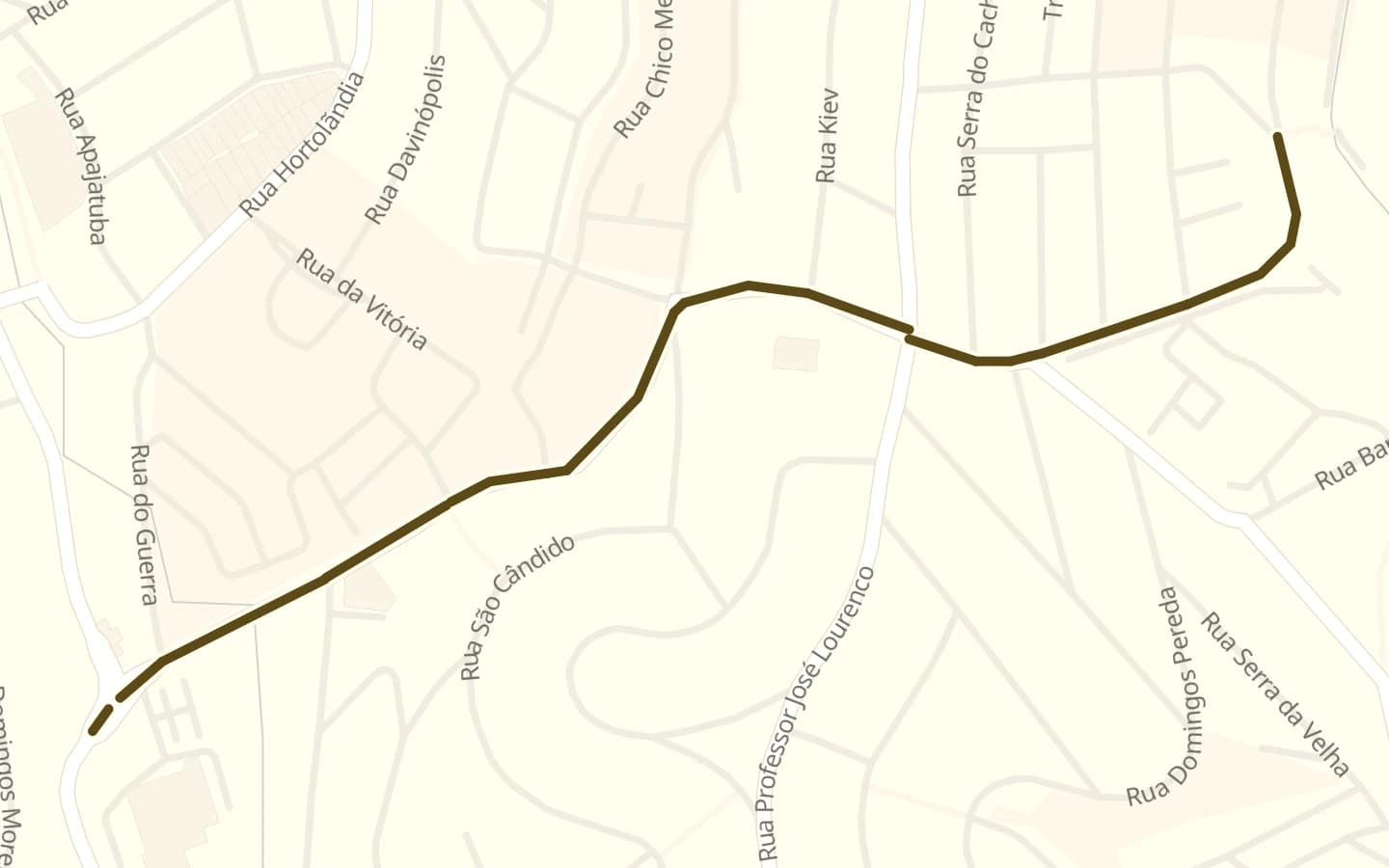 Mapa de Rua Tomé de Almeida e Oliveira e arredores, com a rua marcada