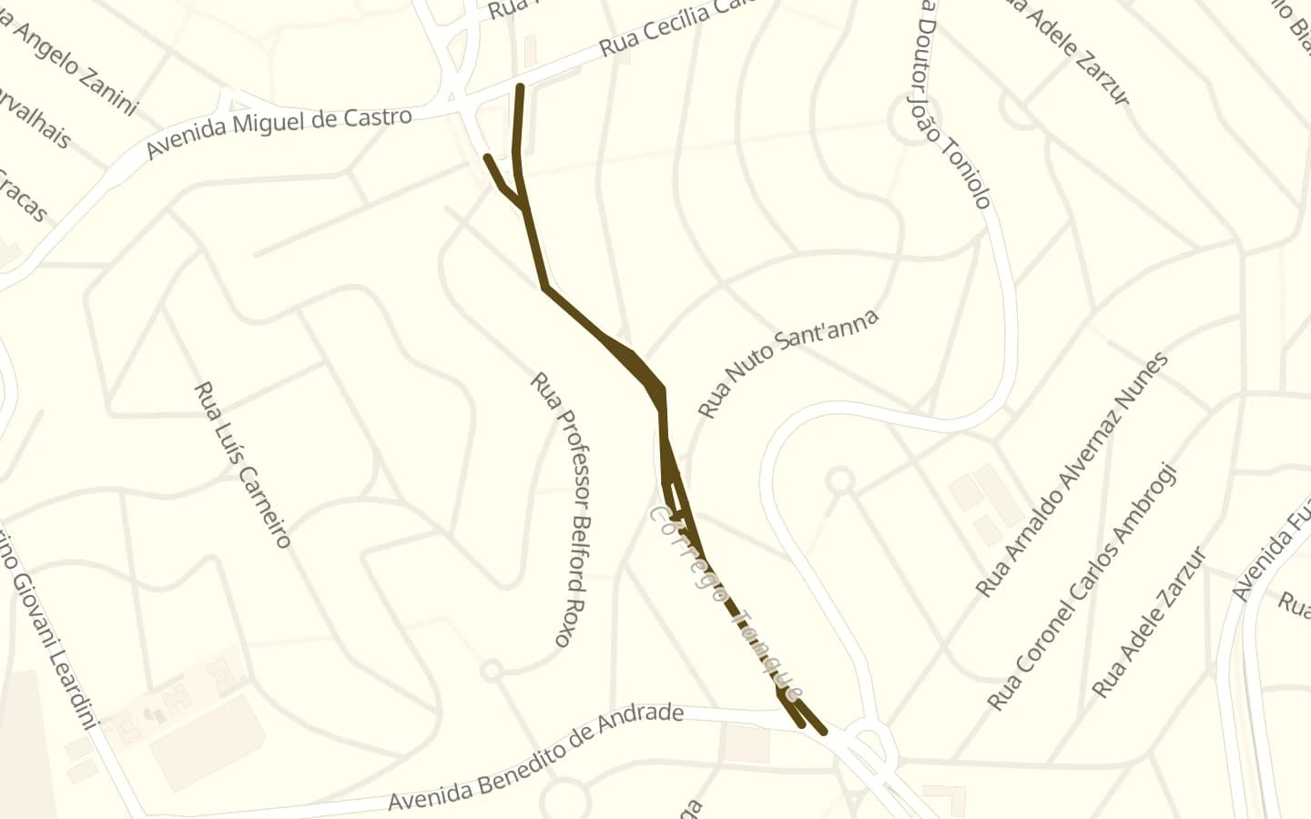 Mapa de Avenida Cabo Adão Pereira e arredores, com a rua marcada