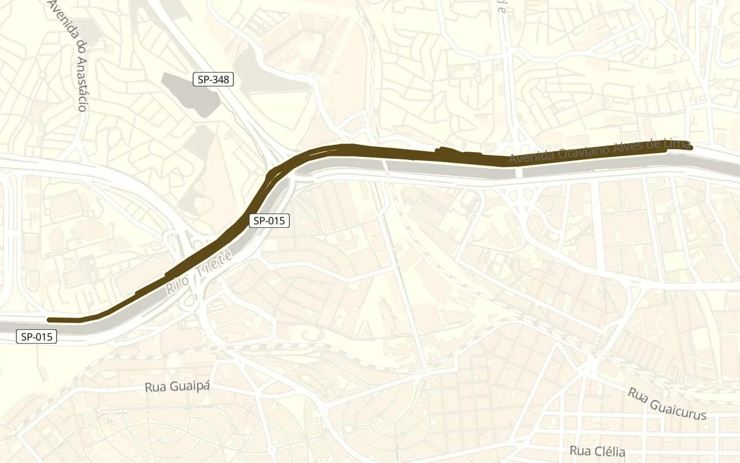 Mapa de Avenida Otaviano Alves de Lima e arredores, com a rua marcada