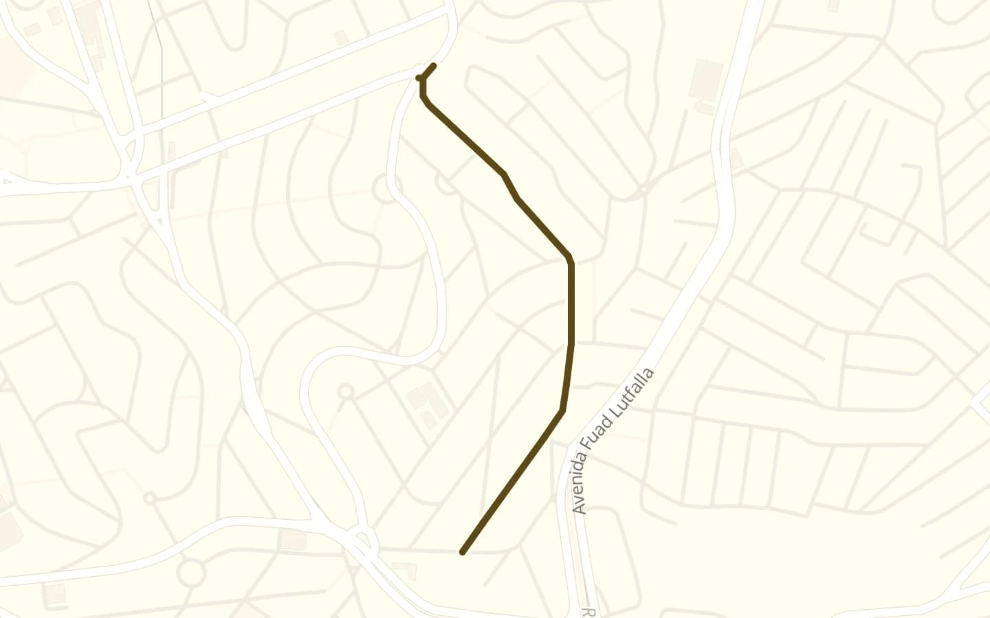Mapa de Rua Adele Zarzur e arredores, com a rua marcada