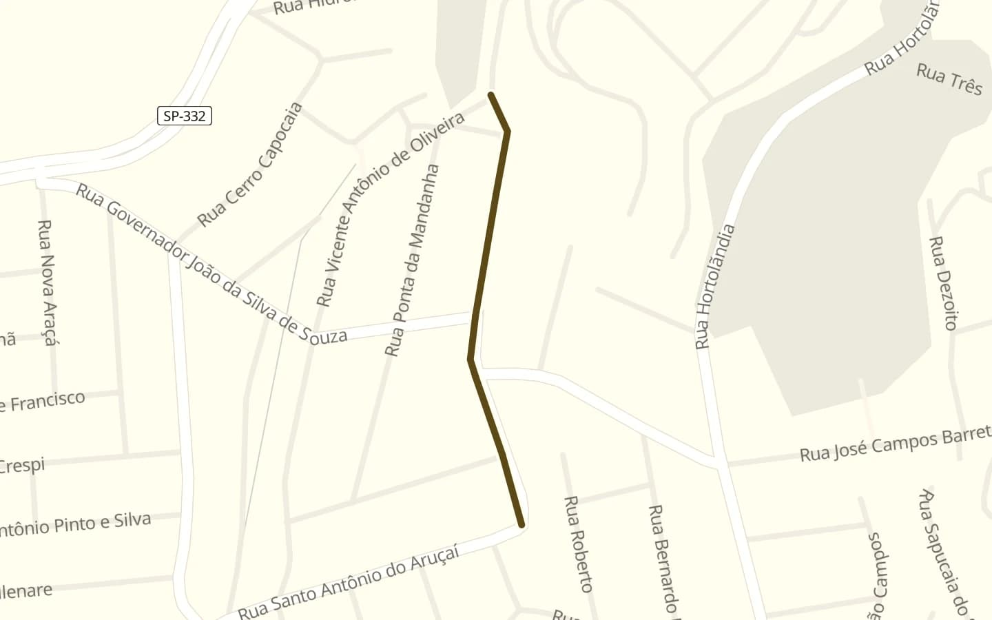 Mapa de Rua Bernardo Rolim de Moura e arredores, com a rua marcada