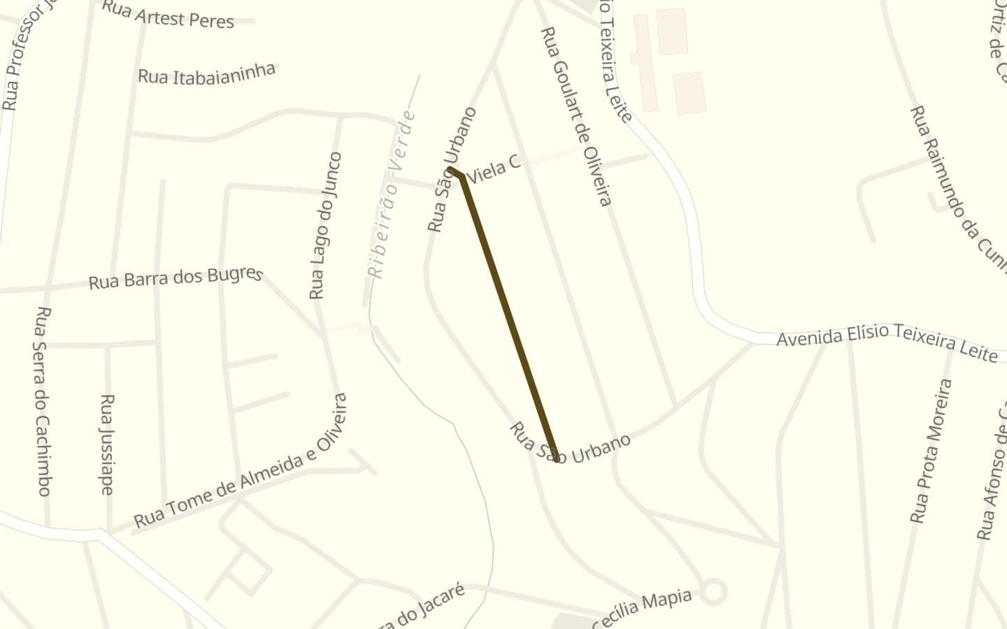 Mapa de Rua Doutor Aguiar Whitaker e arredores, com a rua marcada