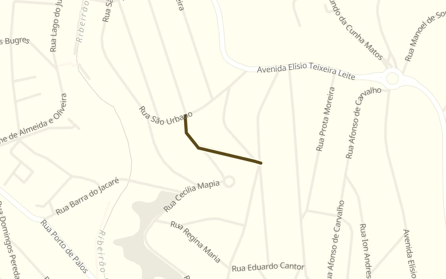 Mapa de Rua Francisco das Chagas e arredores, com a rua marcada